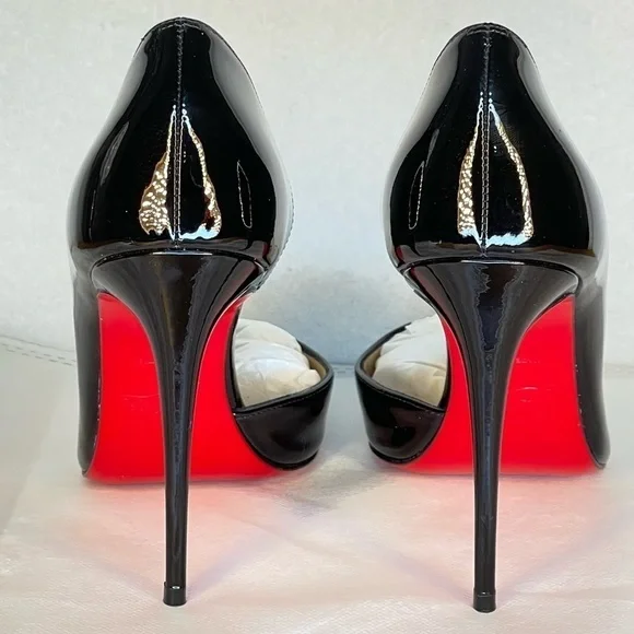 Christian Louboutin “Iriza” glossy patent black Lthr pumps EU37 100mm stiletto. - Picture 7 of 13